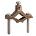 NSI Direct Burial Bronze Ground Clamp 1/2 Inch-1 Inch Conduit 2 STR Ground Wire Maximum Silicon Bronze Hardware (G-1-SDB-SB)