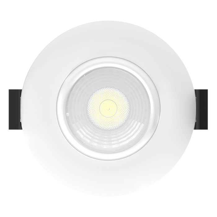 RAB 3 Inch LED Gimbal Downlight 9W 90 CRI CCT Field Adjustable 2700K/3000K/3500K/4000K/5000K 120V Triac Dimming Round White Trim (G3)
