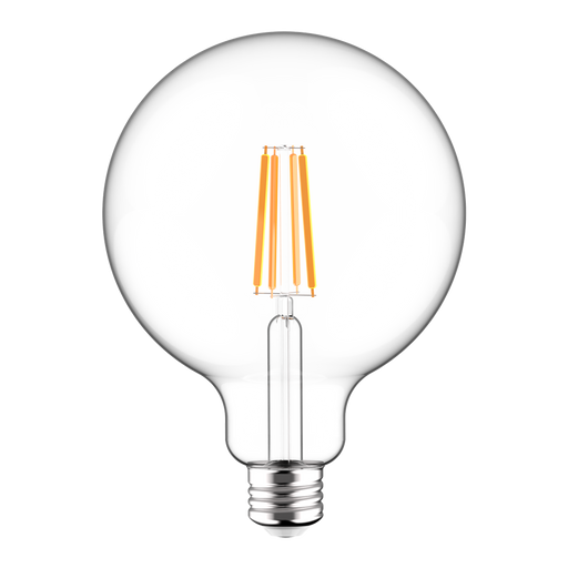 RAB LED Filament Lamp G40 9W 100W Equivalent E26 Base 810Lm 90 CRI 2700K Dimmable Clear (G40-9-E26-927-F-C)