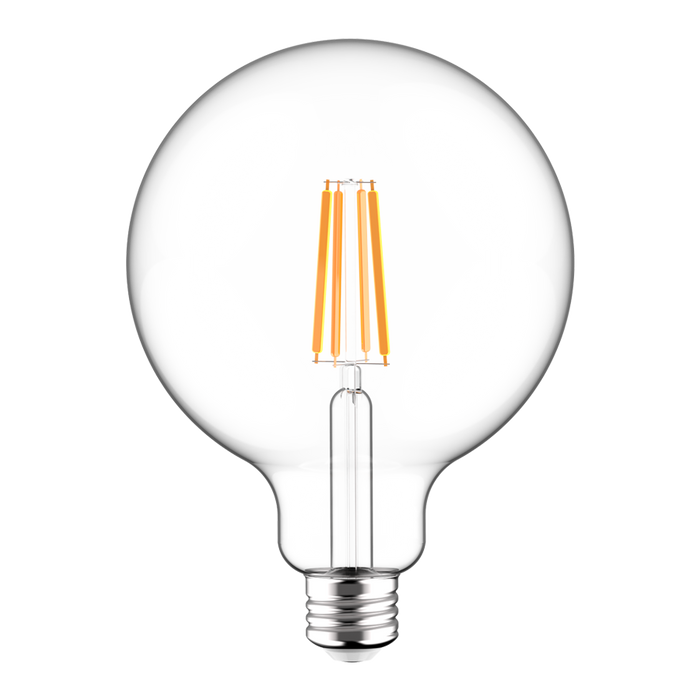 RAB LED Filament Lamp G40 9W 100W Equivalent E26 Base 810Lm 90 CRI 2700K Dimmable Clear (G40-9-E26-927-F-C)