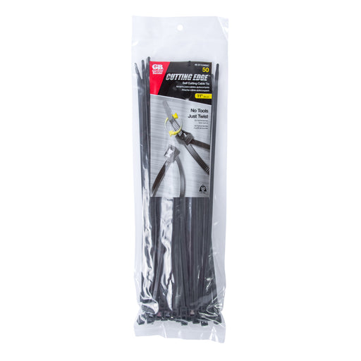 Gardner Bender 11 Inch Self Cutting Cable Tie Black 50 Pound Bag Of 50 (46-311UVBSC)