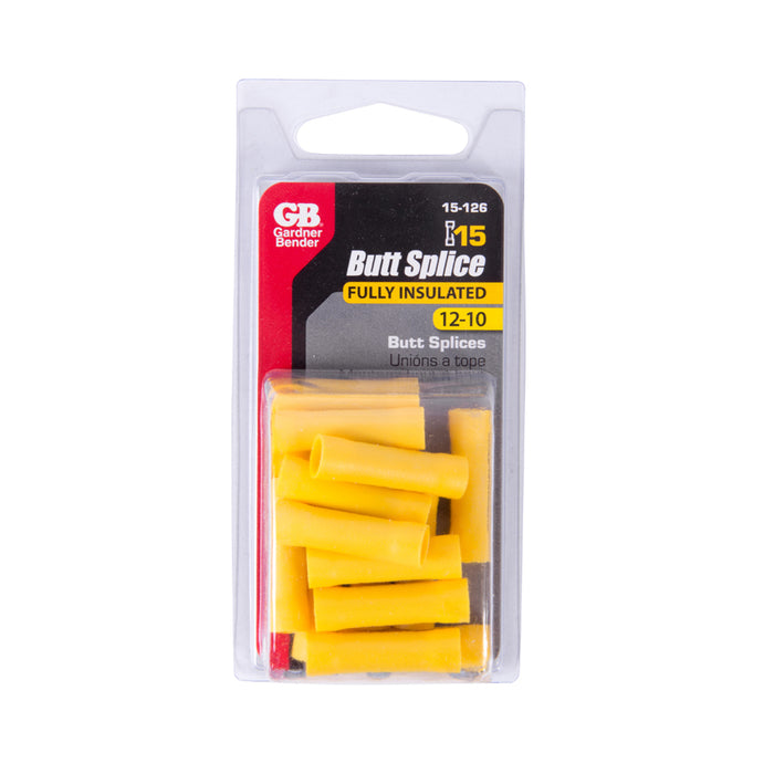 Gardner Bender Butt Splice 12-10 AWG Yellow Package Of 15 (15-126)