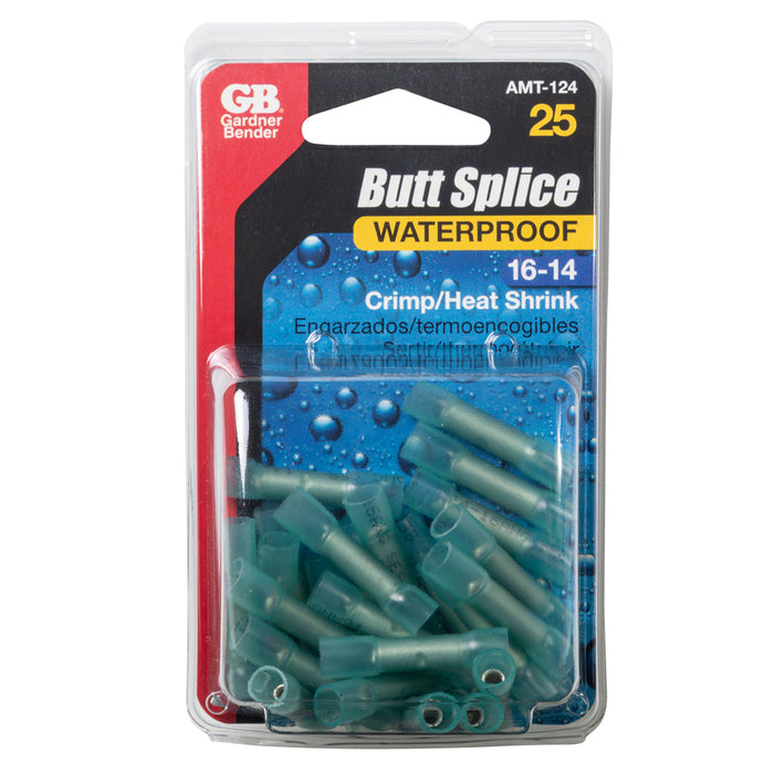 Gardner Bender Butt Splice Heat Shrink 16-14 AWG Package Of 25 (AMT-124)