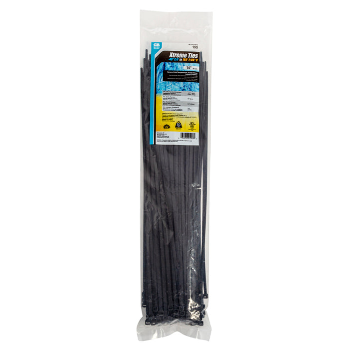 Gardner Bender Cable Tie 14 Inch Xtreme Black 50 Pound Bag Of 100 (46-314UVBFZ)