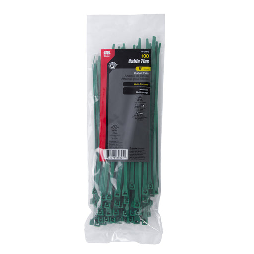 Gardner Bender Cable Tie Green 8 Inch 75 Pound Bag Of 100 (46-308G)