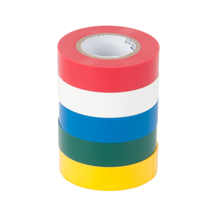 Gardner Bender Electrical Tape 1/2-Inch X 20 Foot Assorted Colors (GTPC-550)