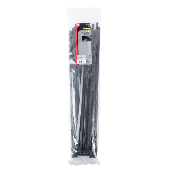 Gardner Bender Heavy-Duty Cable Tie UVB 18 Inch (175 LB) Bag Of 50 (46-418UVB)