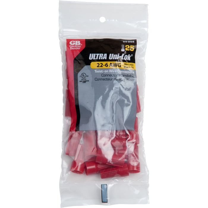 Gardner Bender Hex-Lok Red G2 Bag Of 25 (25-2G2)