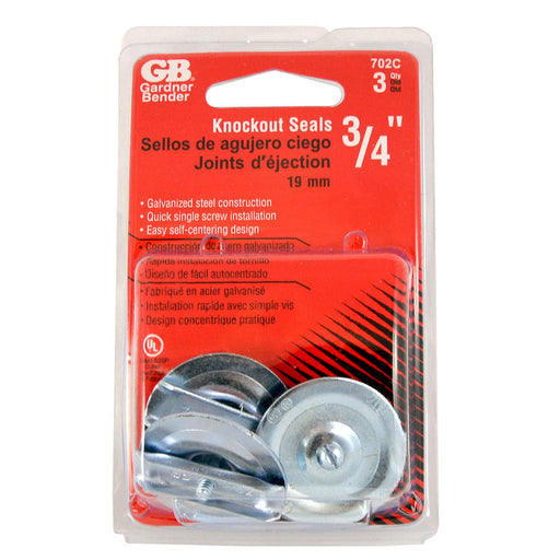 Gardner Bender Knockout Seals 3/4 Inch Box Of 3 (KO702C)