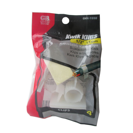 Gardner Bender Kwik Retainer Plastic 1/2 Inch Diameter Package Card Of 4 (GKK-1550)