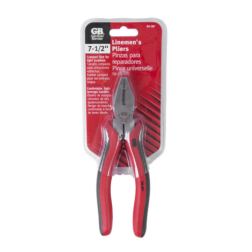 Gardner Bender Lineman-Foots Pliers Medium-Duty 7 1/2 Inch (GS-387)