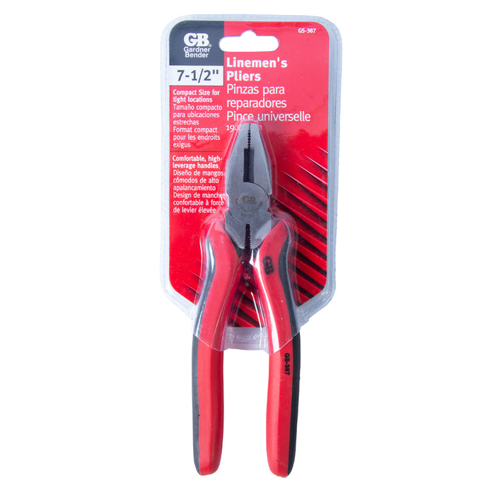 Gardner Bender Lineman-Foots Pliers Medium-Duty 7 1/2 Inch (GS-387)