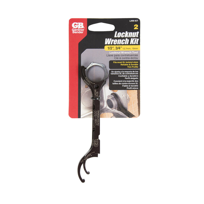 Gardner Bender Locknut Wrench Kit With 1/2 And 3/4 Inch Card Of 3 (LNW-KIT)