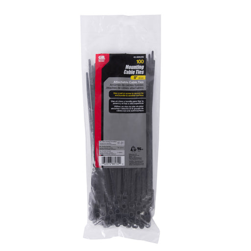 Gardner Bender Mounting Cable Tie UVB 8 Inch 50 Pound Bag Of 100 (48-308UVB)