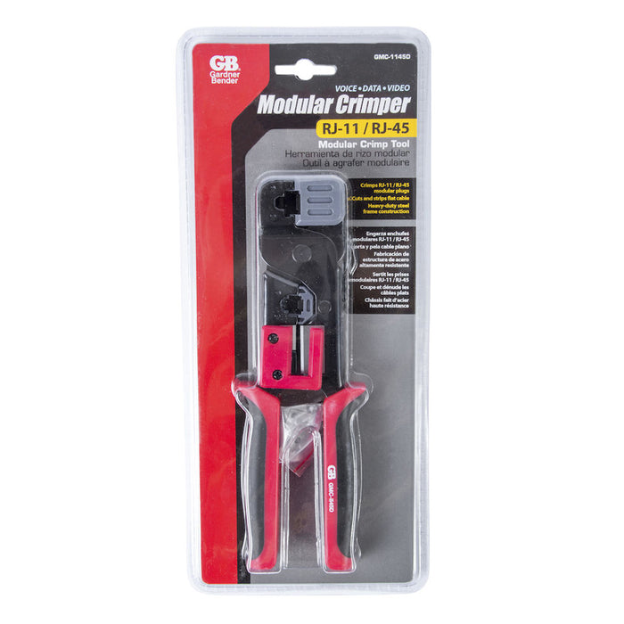 Gardner Bender Premium Metal RG11 RJ45 Modular Plug Crimper (GMC-1145D)