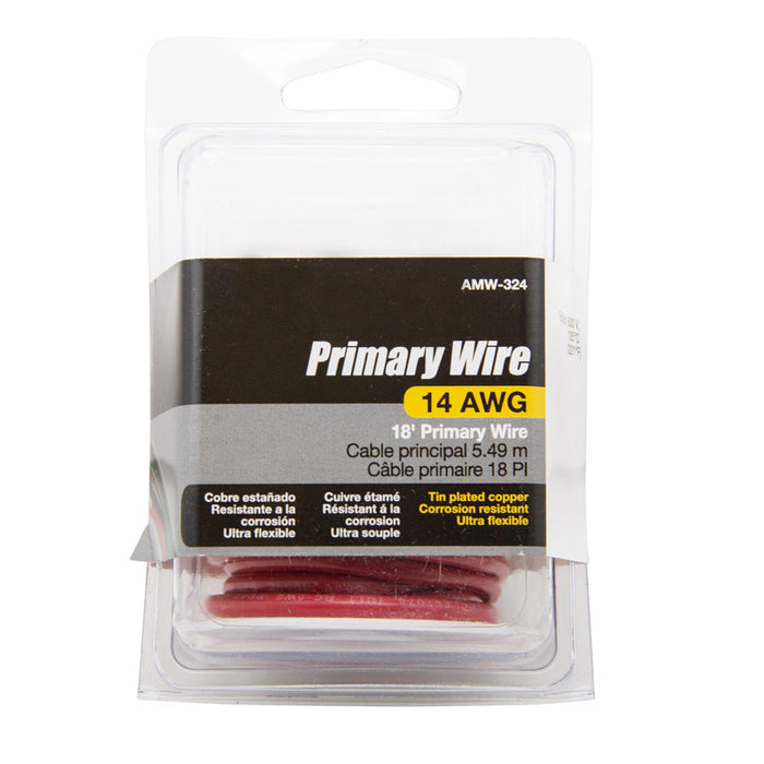 Gardner Bender Primary Wire #14 Red 18 Foot (AMW-324)