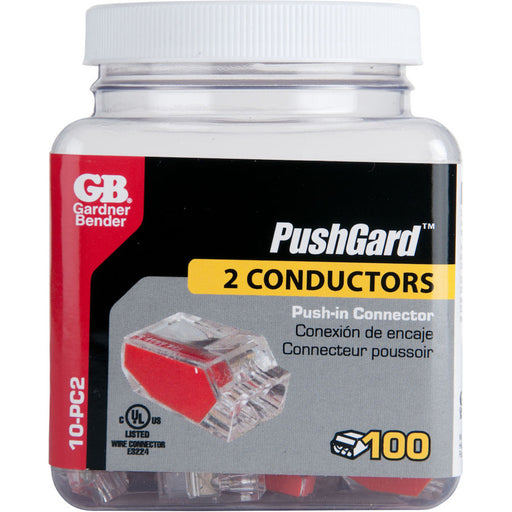 Gardner Bender Pushgard Push In Connector 2-Port Box Of 100 (10-PC2)
