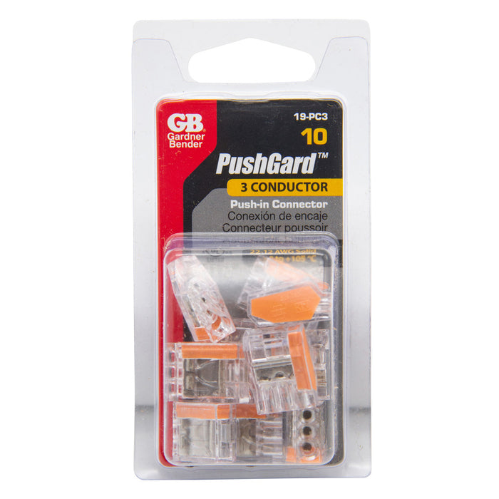 Gardner Bender Pushgard Push In Connector 3-Port Package Of 10 (19-PC3)