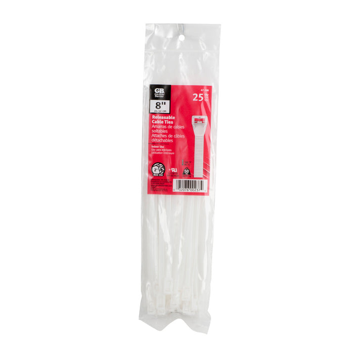 Gardner Bender Releasable Cable Tie 8 Inch Bag Of 25 (47-108)