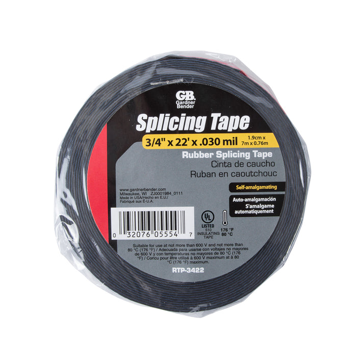 Gardner Bender Rubber Tape 3/4 Inch X 22 Foot X 7 MIL Black (RTP-3422)