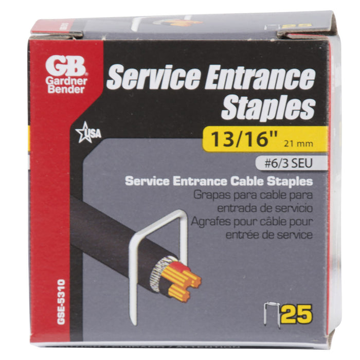 Gardner Bender Service Entrance Staple 13/16 Inch Box Of 25 (GSE-5310)