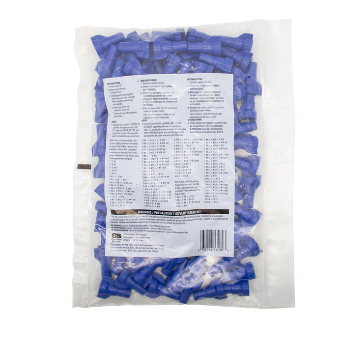 Gardner Bender Winggard Blue #89 Bag Of 100 (13-089)