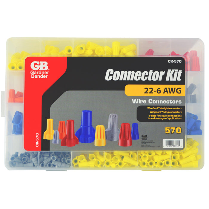 Gardner Bender Wire Connector Kit With Assorted Connectors Kit Of 570 (CK-570)