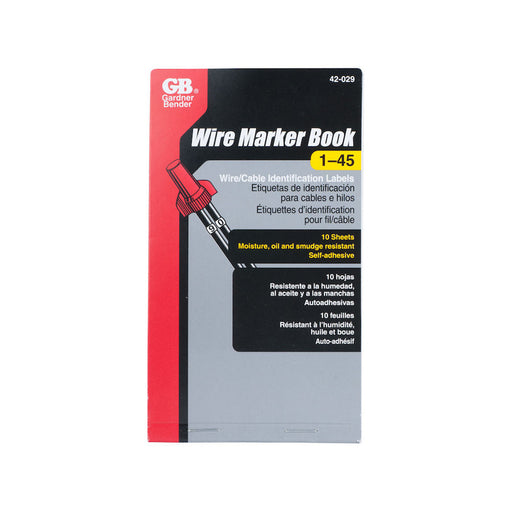 Gardner Bender Wire Marker Booklet 1-45 (42-029)