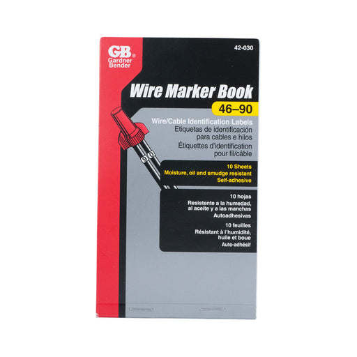 Gardner Bender Wire Marker Booklet 46-90 (42-030)