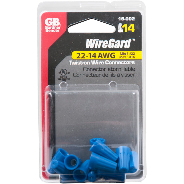 Gardner Bender Wiregard Blue GB-2 Card Of 14 (19-002)