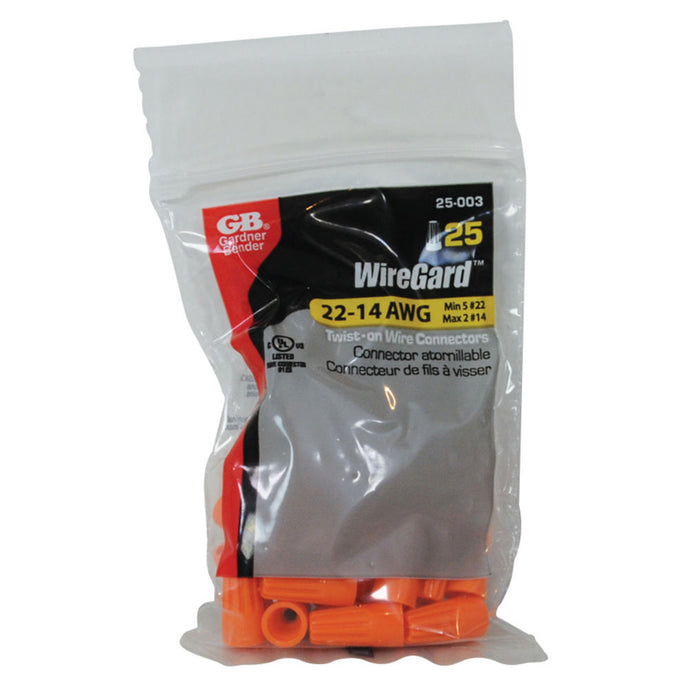 Gardner Bender Wiregard Orange GB-3 Bag Of 25 (25-003)