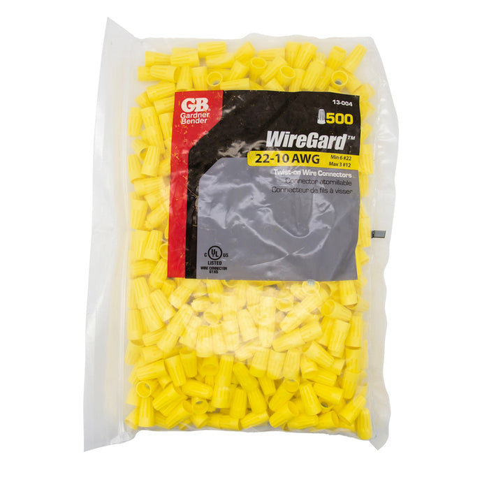 Gardner Bender Wiregard Yellow GB-4 Bag Of 500 (13-004)