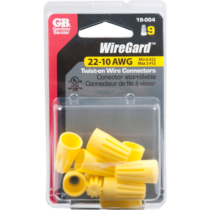 Gardner Bender Wiregard Yellow GB-4 Card Of 9 (19-004)
