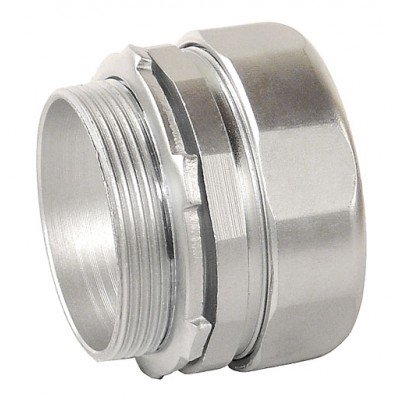 Southwire Garvin 1-1/2 Inch Zinc Plated Steel Compression Connector (RT150)