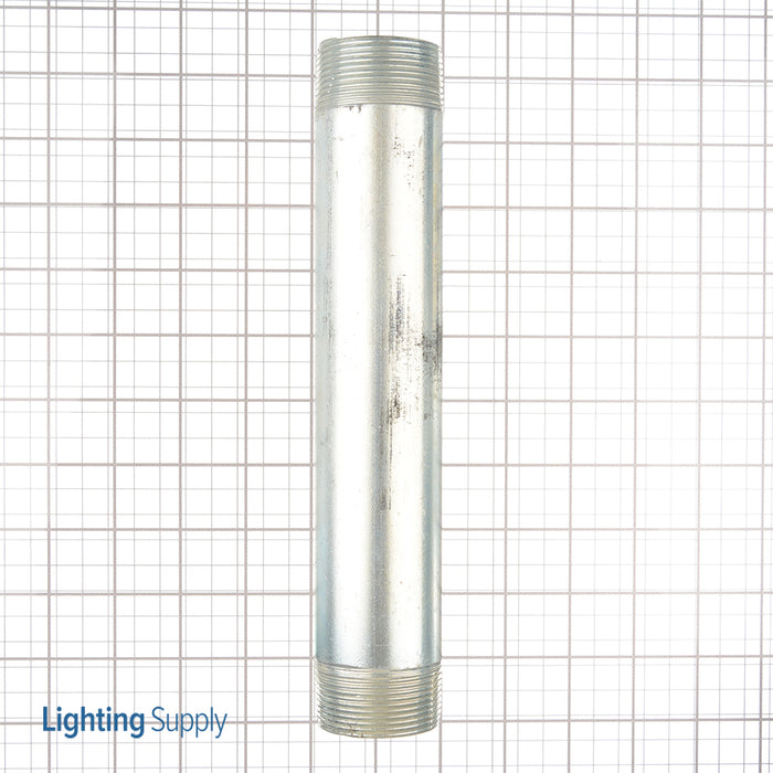 Southwire Garvin 10 Inch Long 1-1/2 Inch Galvanized Rigid Conduit Pipe Nipple (RN1501000)