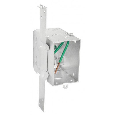 Southwire Garvin 3-1/2 Inch Deep Switch Box With Clamps For Flexible Metal Conduit And A Flat Vertical Bracket (G603-FBX)