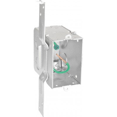 Southwire Garvin 3-1/2 Inch Deep Switch Box With Clamps For Non-Metallic Sheathed Cable And A Flat Vertical Bracket (G603-FR)