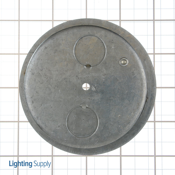 Southwire Garvin 3-1/2 Inch Round Old Work Pan Box 1/2 Inch Deep (2) 1/2 Inch Knockouts (46111-OW)