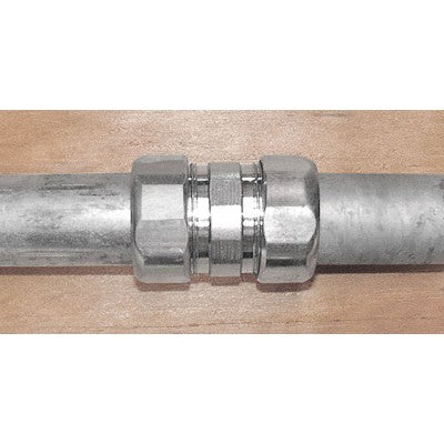 Southwire Garvin 3-1/2 Inch Zinc Plated Steel Compression Coupling (RTC350)