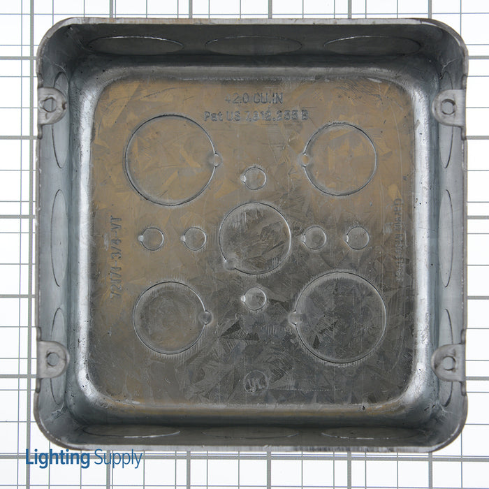 Southwire Garvin 4-11/16 Chicago Plenum Airtight Junction Box 2-1/8 Inch Deep 3/4 Inch Knockouts (72171-3/4-VT)