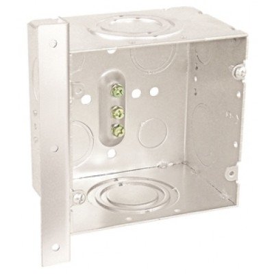 Southwire Garvin 4-11/16 Data Cable Junction Box With Angle Bracket 3.3 Inch Deep Concentric Knockouts (72181-DTAB)