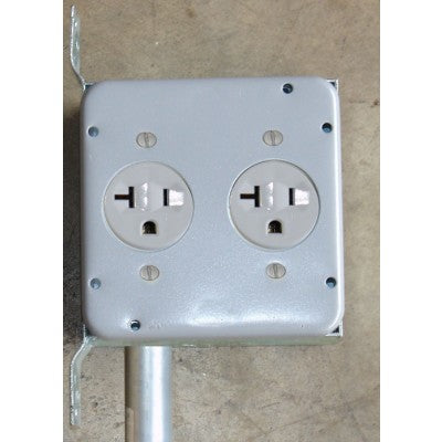 Southwire Garvin 4-11/16 Industrial Surface Cover 1/2 Inch Raised Duplex Receptacle 1.62 (72C40)