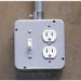 Southwire Garvin 4-11/16 Industrial Surface Cover 1/2 Inch Raised Duplex Receptacle And Toggle Switch (72C41)