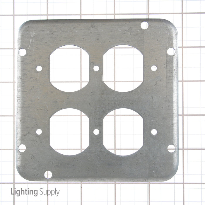 Southwire Garvin 4-11/16 Industrial Surface Cover 1/2 Inch Raised Two Duplex Receptacle (72C39)