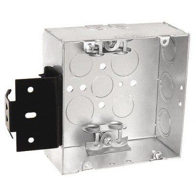 Southwire Garvin 4-11/16 Welded Junction Box 2-1/8 Inch Deep Metal Stud Bracket Box Clamps (72171-MSBXW)