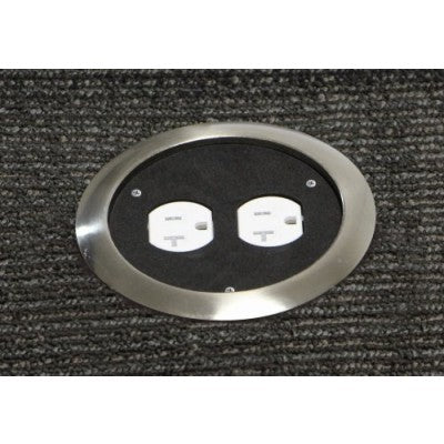 Southwire Garvin 4-1/2 Inch Stainless Round Carpet Flange 5-1/8 Inch Outside Diameter (FBCF-SS)