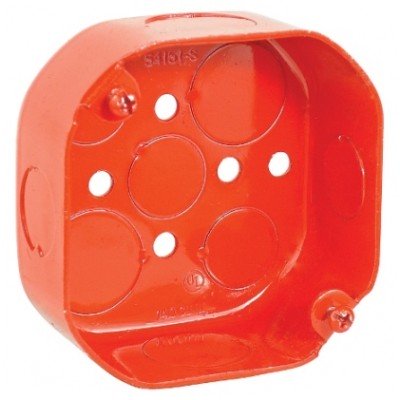 Southwire Garvin 4 Inch Octagon Box Red 1-1/2 Inch Deep 1/2 And 3/4 Knockouts (54151-RED)