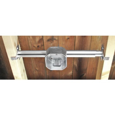 Southwire Garvin 4 Inch Octagon Fan Box 1-1/2 Inch Deep With New Construction Bar Hanger (54151-FANBH)