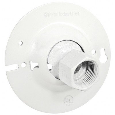 Southwire Garvin 4 Inch Round White Swivel Fixture Hanger For 1/2 Inch Or 3/4 Inch Conduit (SC-5075RWH)