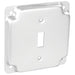 Southwire Garvin 4 Inch Square 1/2 Inch Raised Stainless Steel Toggle Switch Industrial Surface Cover (G1935-SS)